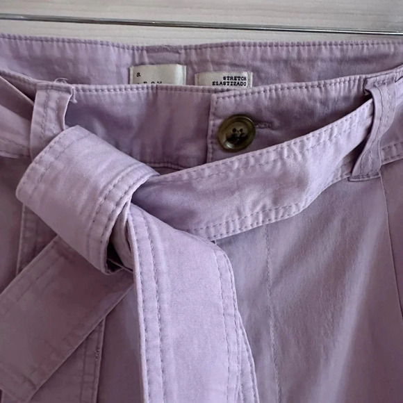 A NEW DAY ~ Lavender pleated tie waist shorts w/pockets durable size 14 - Picture 4 of 8